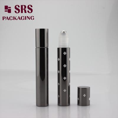 China SRS empty cosmetic gray color 15ml perfume aluminum roller ball bottle à venda