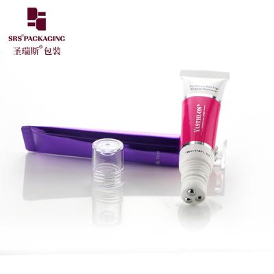 China Cosmetic Empty 3 Stainless Roller Ball Tube Squeeze D19mm for Eye Cream for sale