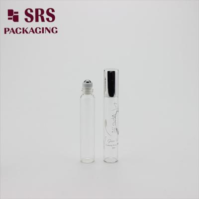 China SRS empty 8ml clear color glass roll on bottle with aluminum cap à venda