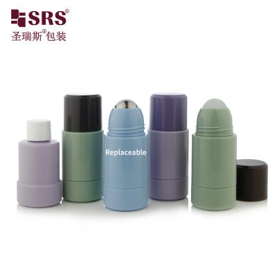 China SRS Packaging 50ml 75ml Plastic Refilled Roller Bottle for sale