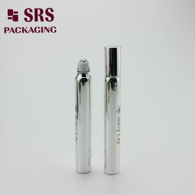 China SRS empty 15ml silver glass roll on bottle with silver aluminum cap à venda