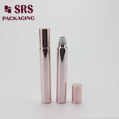 China SRS cosmetic empty 10ml rose gold glass roll on bottle for perfume à venda