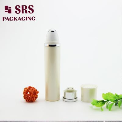 China SRS packaging luxury pearl white color 30ml eye cream roller ball bottle for sale