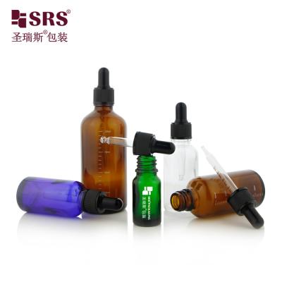 China D002-100ml Round Glass Empty Dropper Bottles Leak Proof for Essential Oil for sale