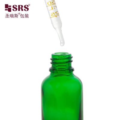 China D002-50ml Liquid Green Glass Dropper Bottle Leak Proof for Essential Oil for sale