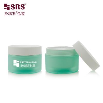 China SRSJK-200g Mint Green Custom Matt PP Plastic Cream Jar For Hair Care à venda