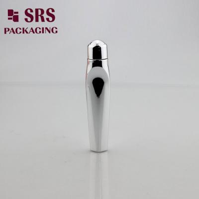 China SRS packaging empty plastic silver color 15ml PETG roll on bottle for sale