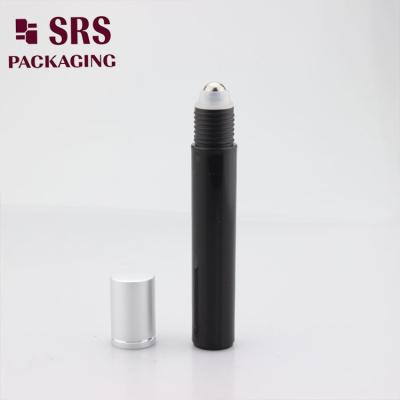 China SRS manufacturer empty black plastic 15ml roll on bottle for perfume à venda