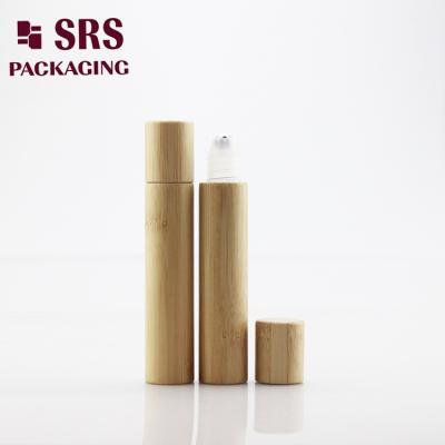 China SRS Empty Cosmetic Real Bamboo Roll On Bottle 8ml For Eye Cream for sale