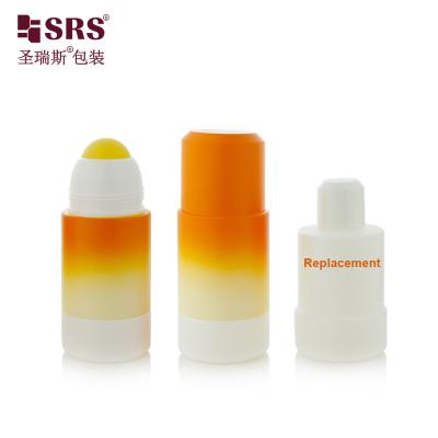 China 75ML RPPE P Custom Gradient Orange Matte Mould Empty Roll On Bottle for Aesthetic Muscle Soothing Gel Application à venda