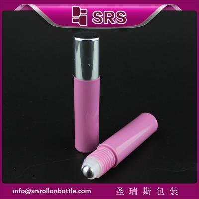 China SRS high good plastic perfume 10ml cosmetic bottle with roller ball for sale