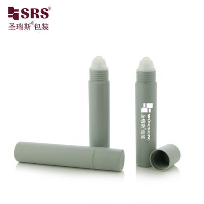 China Cylinder 20ml Warm Grey Matte Mould Roll On Bottle With Screw Cap And PP Roller Ball Applicator For Deodorant Scent Stick Packaging à venda