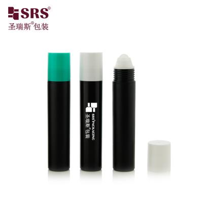 China Frosted Surface 20ml Empty Eco Friendly Plastic Roller Ball Bottles With Screw-on Closure And Green Cap For Cosmetic à venda