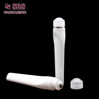 China SRS luxury plastic white color 15ml roll on bottle for eye cream à venda