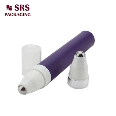 China SRS 15ml purple color airless eye cream roll on bottle with steel ball à venda