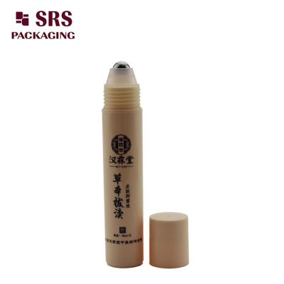 China 20ml Colorful Plastic Roll On Bottle For Perfume And Eye Cream Application for sale