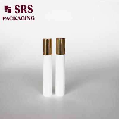 China SRS cosmetic empty mini 8ml white color glass roller ball bottles à venda