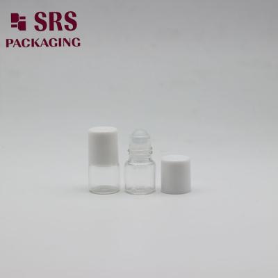 China SRS empty cosmetic mini perfume 1ml clear glass roller bottle à venda