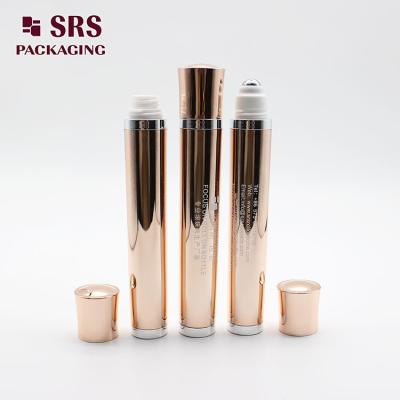 China SRS luxury plastic rose gold color vibrating roll on bottle 10 ml for sale