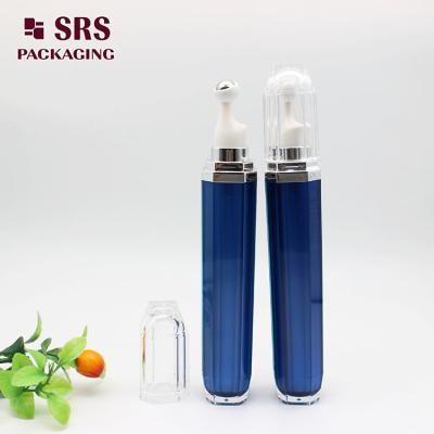 China SRS empty cosmetic dark blue color 15ml acrylic roll on bottle à venda