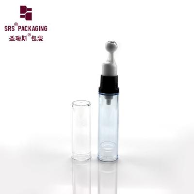 China Free sample clear color empty plastic airless pump 10ml eye cream bottle for sale