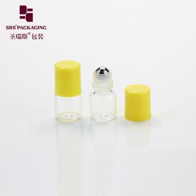 China Cosmetic Essential Oil Glass Roller Ball Bottle Mini Transparent Color 1ml à venda