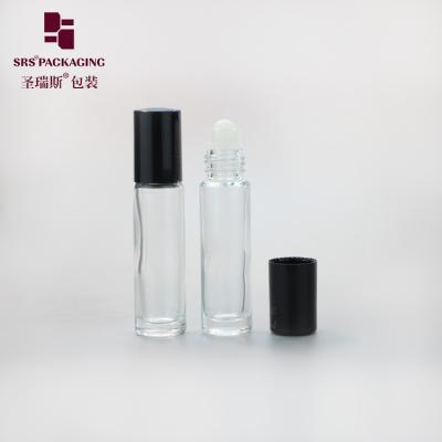 China Clear Color Wall Glass Roller Ball Perfume Bottle with Steel Ball and Leak Proof Design à venda