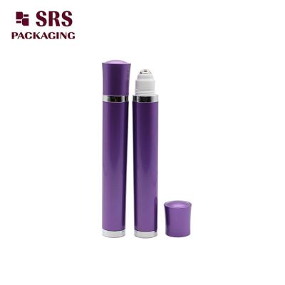 China Free sample round shape purple color 10ml empty vibrating roll on bottle for sale