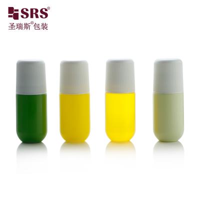 China RPPA-50ml Glossy Cap Plastic Roll On Bottle For Liquid Disinfectant for sale