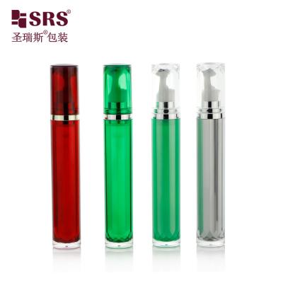 China Customized Green Acrylic Empty Roller Bottle for Eye Gel Packaging à venda