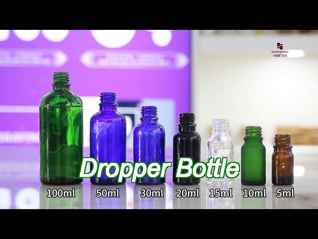 d001 empty green glass vial bottles for fragrance oil with glossy rubber white black dropper