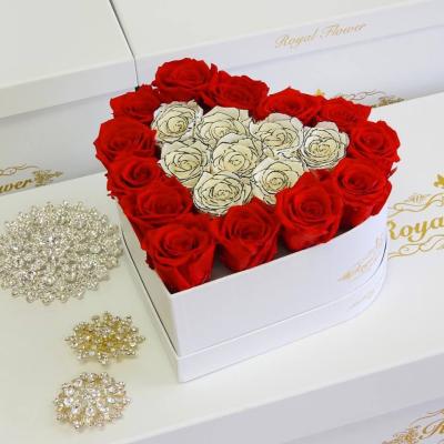 China Custom Packaging Recycled Rose Heart Shape Gift Box Logo Paper Boxes Accept Custom Design Materials Logo For Rose for sale