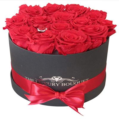 China China Wholesale Recyclable Round Flower Boxes With Custom Luxury Flower Packaging For Preserved Flower for sale