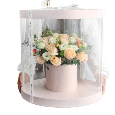 China Recycled Materials Elegant Style Recycle Paper High Quality Square Valentines Day Gift Flower Box for sale