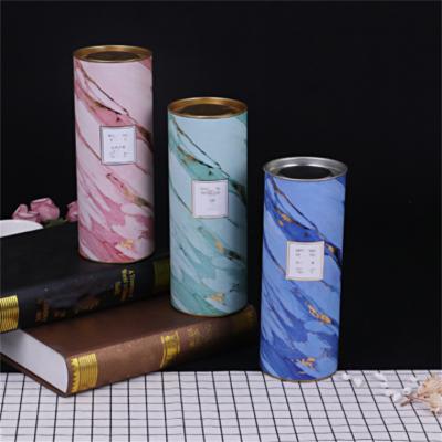 China Grace Wholesale Eco Friendly Powder Recyclable Green Food Gift Packaging Cylinder Exquisite Box for sale