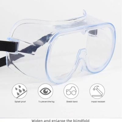 China coronavirus protective anti virus eye glassed, protective goggles Anti-Fog Protective Safety Glasses à venda