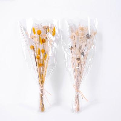 China 2021 Contemporary Dried Flower Bouquet Arrangements 50CM Spring Dried Natural Items Flower For Wedding Party Garden Home Decoration for sale