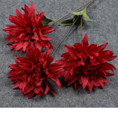 China Durable Artificial Dragon Claw Chrysanthemum Flower Chrysanthemum for Wedding Decor Family Decoration for sale