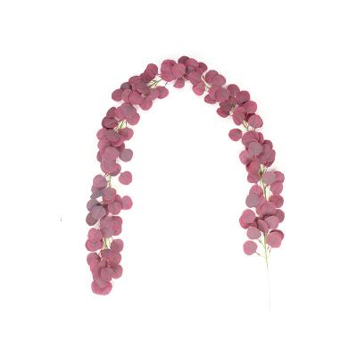 China Romantic Exquisite Eucalyptus Wall Decorgarland Stem Foliage Garland Hanging Wedding for sale