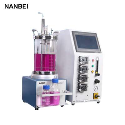 China Microbial Chemical Screen Microbial Controltouch Screen China Small Glass Fermentation Fermenter Bioreactor for sale