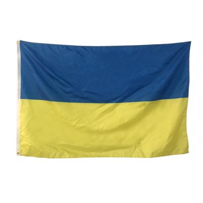 China Custom Durable Factory 90*150cm 3x5ft Polyester Silk Screen Printing World Flag Ukrain Flags Ukraine Flag for sale