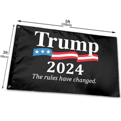 China Durable Custom Good Quality Outdoor Flags Car Flags Garden Banners Trump 3x5ft 2024 Banner for sale