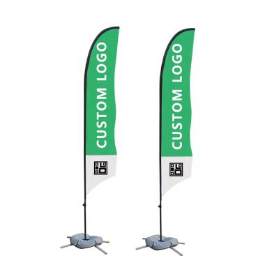 China Factory Wholesale Durable 100D Polyester Flying Banner Feather Display Sign Flags Custom Promotional Car Flags Garden Banners for sale