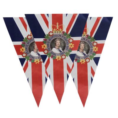 China 25X34CM Durable UK Pennant Union Jack Flag Union Jack Flag Promotion Holiday Advertising Custom Bunting Bunting for sale