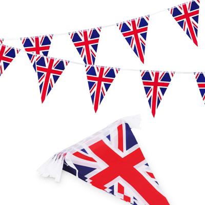 China » Durable 14X21 Triangle Flag Union Jack Queen Jubilee String Flag Union Jacking Bunting for sale