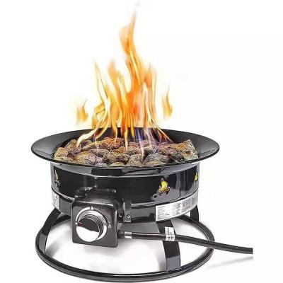 China Stocked Round 19 Inch Outdoor Portable Propane Fire Pit for sale