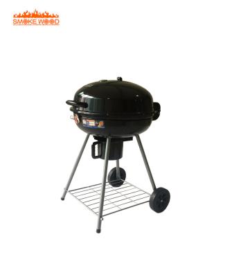 China Easily Assembled Running 22inch Apple Shape Charcoal Grill Charcoal Trolley BBQ Grill for sale