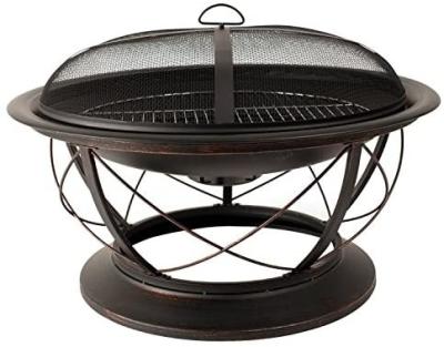 China Portable Charcoal Grill Fire Pit For Outdoor With Cooking Grate Round for sale