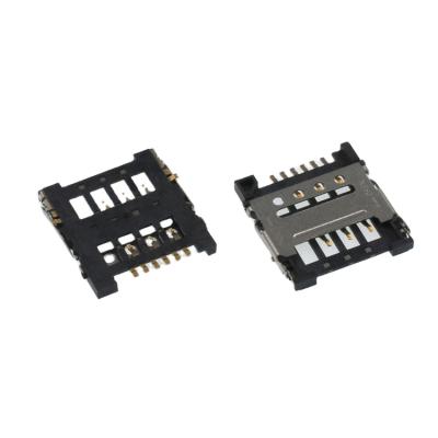 China PCB SIM SMT Flip Type 6P H1.5 1.8 Card Socket MIC Connector for sale