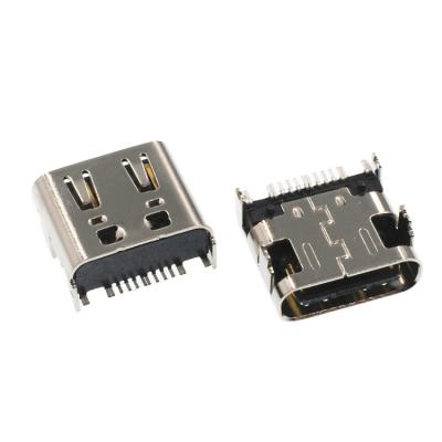 China PCB PE C Contact 16 Pin Female USB Top Connector for sale